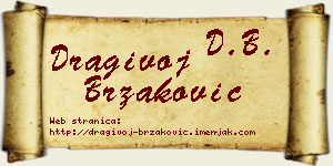 Dragivoj Brzaković vizit kartica